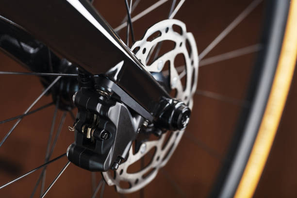 istock Bicycle Brake Rotor with Hydraulic Highway Braking System close-up 1448089921