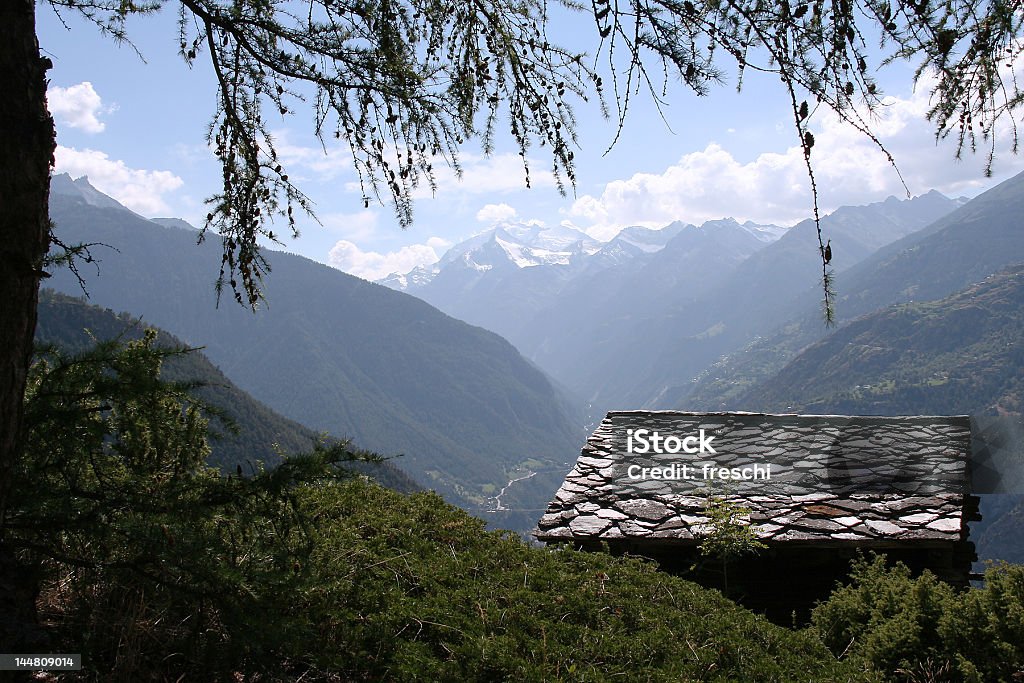 Mountain View Svizzera - Foto stock royalty-free di Alpi