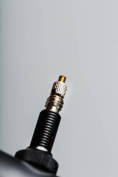 istock Nipple on bicycle rim for tubeless system Macro 1448091065