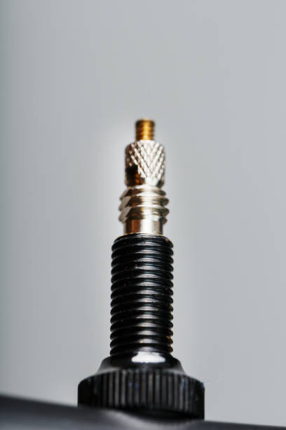 istock Presta bicycle nipple on the rim for swapping wheels 1448091192