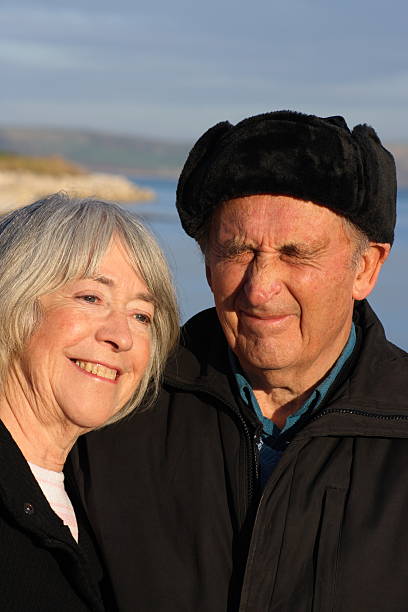 istock Senior couple laughing at a bad joke 144809127