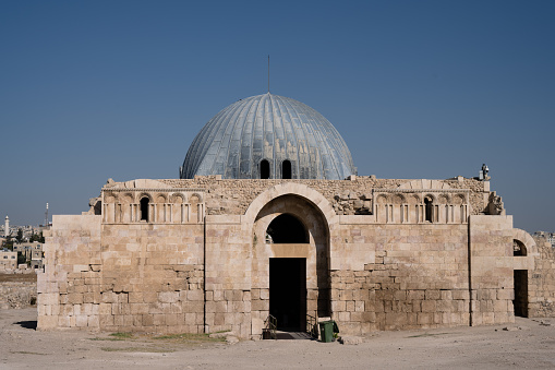 Monumental Gateway of the Ummayad Palace on Amman Citadel Hill in Jordan also Known as the Kiosk