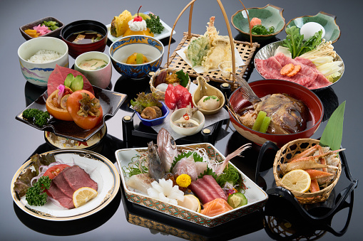 High-class Japanese kaiseki cuisine