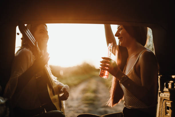istock Two female friends going on road trip 1448096148