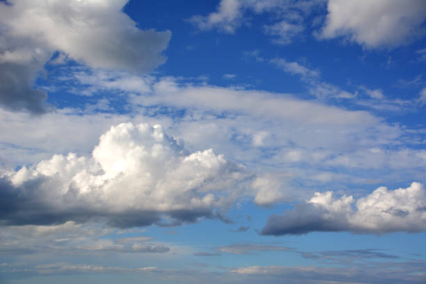 istock blue sky with white clouds in the day light isolated, close-up 1448100566