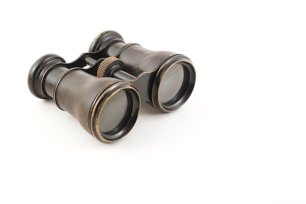 Old binoculars stock photo