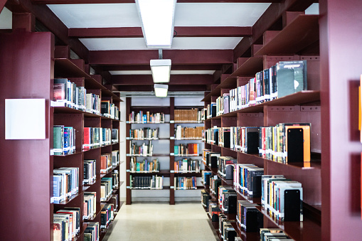 Library shelves