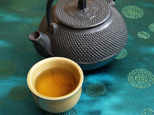 Teekanne und grünem Tee 2 – Foto