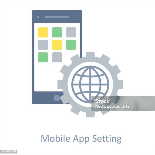 Topics App Mobile App Setting Stock Illustration - Download Image Now - Concepts ...
