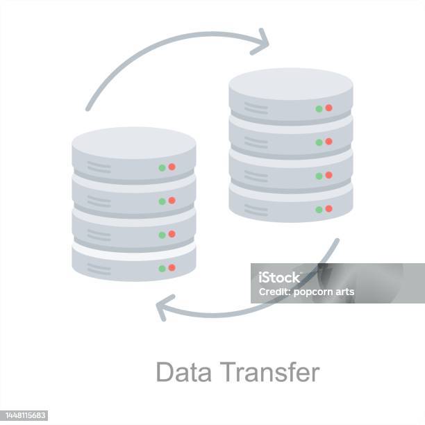 Data Transfer Database Data Transfer Stock Illustration - Download Image Now - Concepts ...