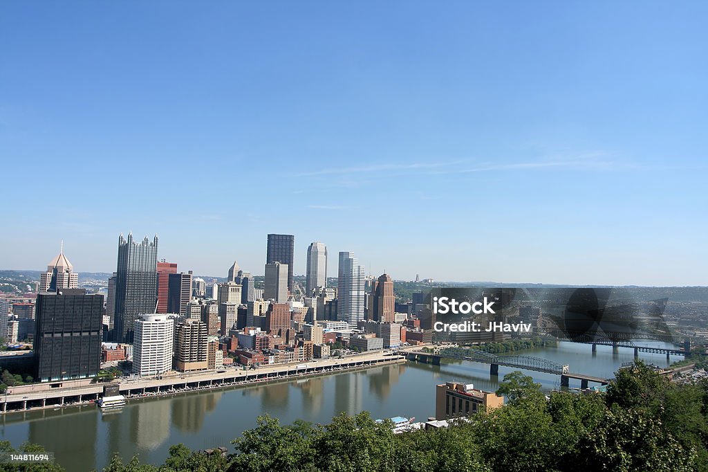 Pittsburgh's skyline from Mount Washington Pittsburgh Stock Photo