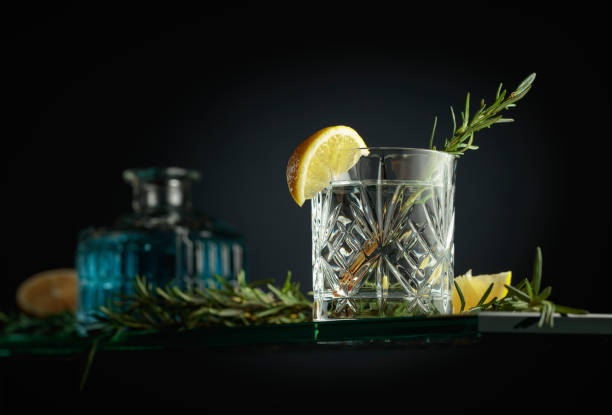 istock Gin tonic cocktail in a crystal glass. 1448117735