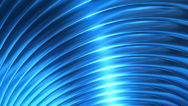 istock Blue metallic background, shiny striped 3D metal abstract background 1448121267
