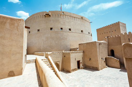 Exterior of Nizwa Fort in Nizwa, Oman, Middle East