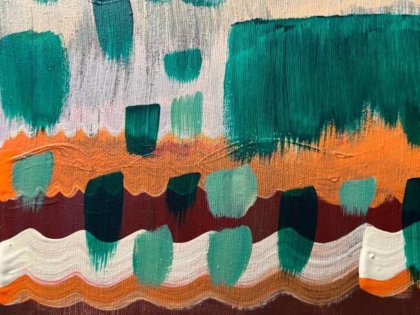 istock Mixed color paints, brush strokes on canvas 1448136966
