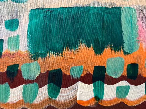 istock Mixed color paints, brush strokes on canvas 1448137151