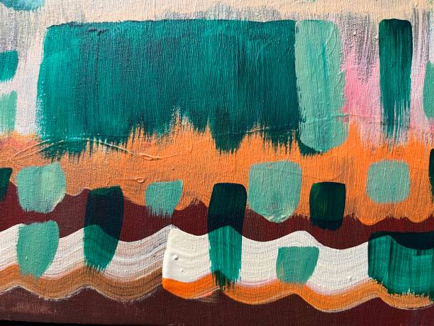 istock Mixed color paints, brush strokes on canvas 1448137330