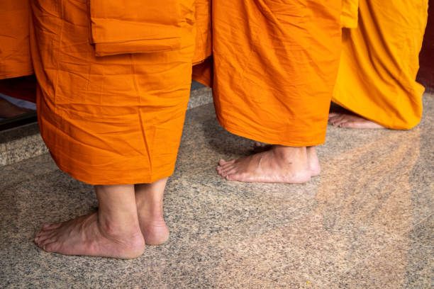 монахи в буддизме - bangkok thailand thai culture monk стоковые фото и изображения