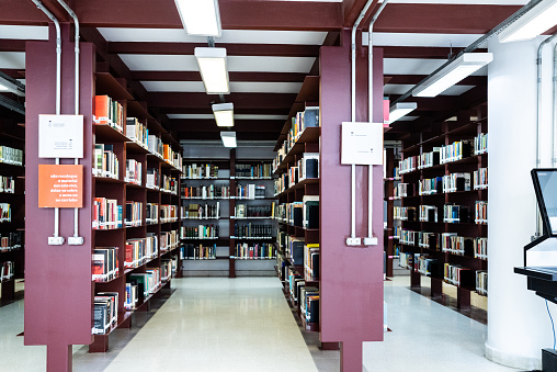 Library shelves