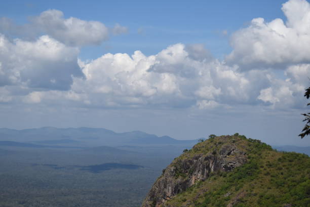 istock Beautiful view of hill with blue sky 1448144409