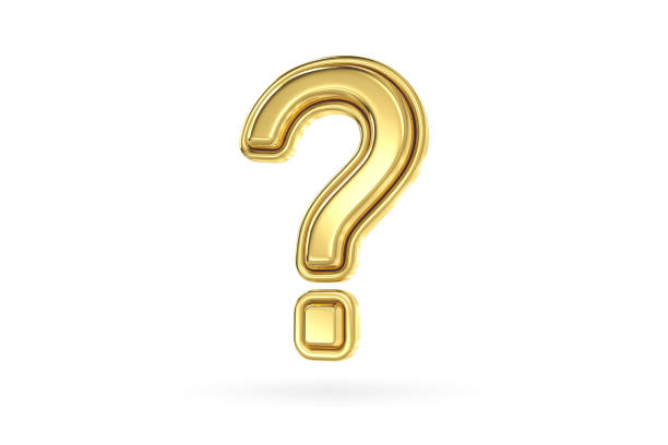 istock Gold question mark icon isolated on white background. Question mark sign banner, 3D rendering 1448145439