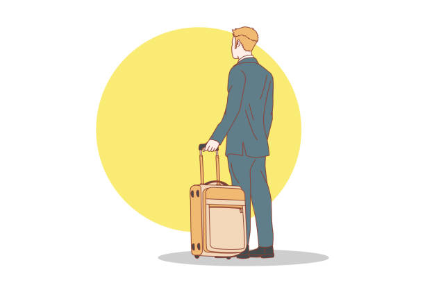 istock Business people walking, business travel concept. 1448145713