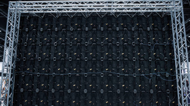 Rear of concert stage LED display.