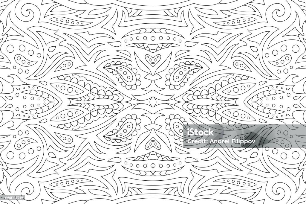 Book Pattern Rectangle Line Art For Coloring Book With Rectangle Pattern Stock Illustration ...