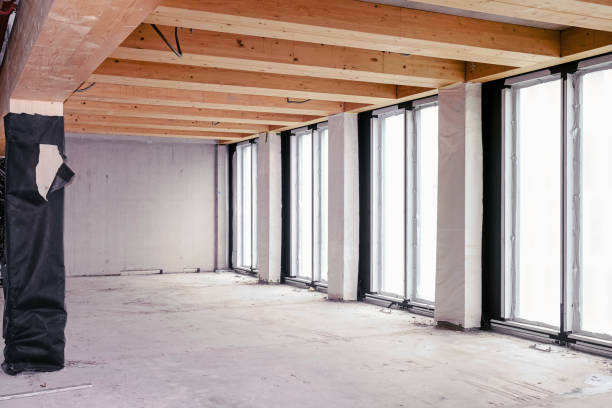 istock construction site of a Timber-concrete composite office building 1448147715