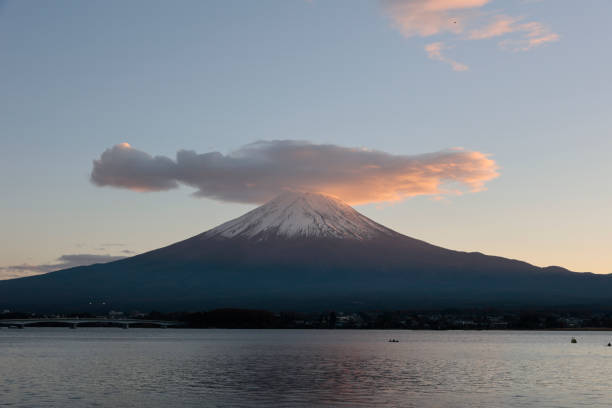 istock Mt.Fuji and clouds in the sunset sky 1448148703