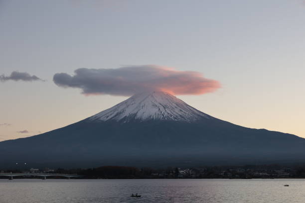 istock Mt.Fuji and clouds in the sunset sky 1448148713