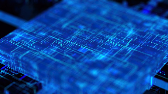 Abstract Information Processing Digital Abstract Processing Information Inside Technological ...
