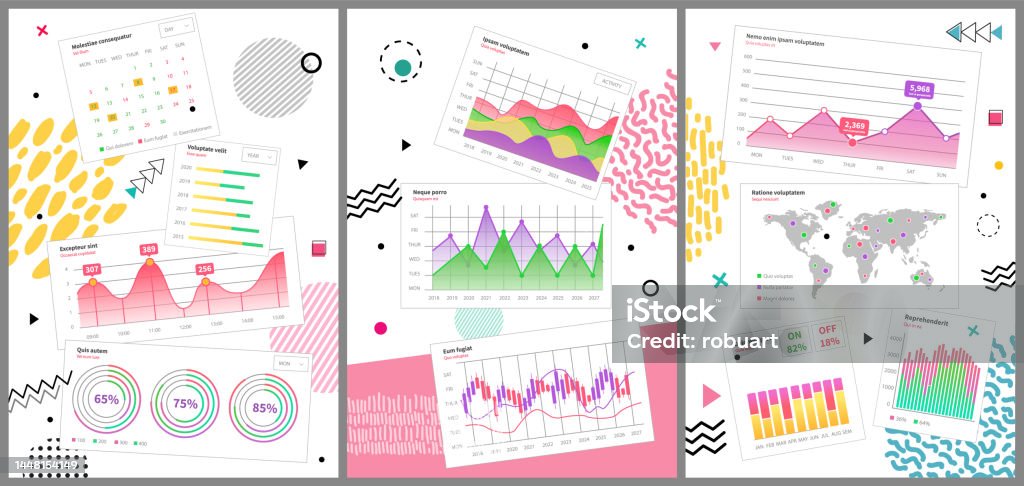 Measuring Data Graphics Market Diagrams Graphic Information Visualization And Analysis ...