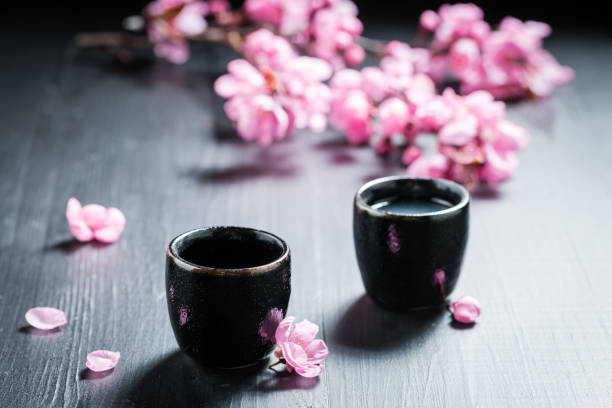 istock Unique Japanese sake in the Japanese restaurant. 1448159503