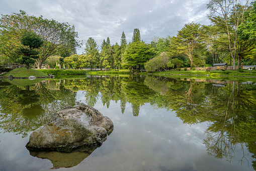 Park at Anapji pond grounds in Gyeongju, Republic of Korea