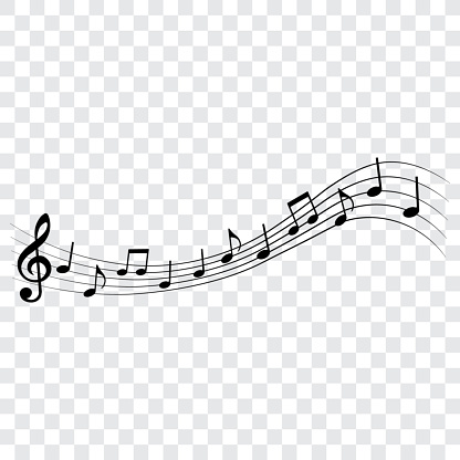 Music notes, musical design elements isolated vector illustration.