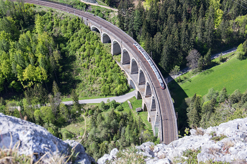 Semmering mountain railway historic viaduct bridge
