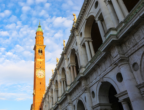 Ancient Tower of VICENZA CIty in Veneto Region in Italy
