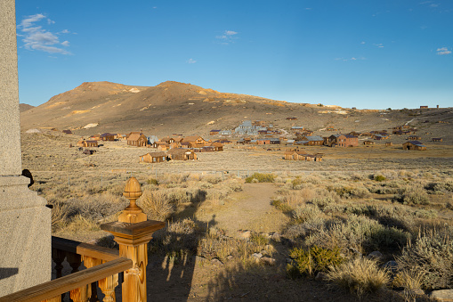 View from the cemetary in Bodie, CA.  Once a bustling town of 10,000 residents in the late 1800s, it is now a ghost town and state park a few miles east of Hwy 395 south of Bridgeport, CA.