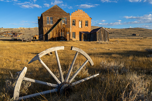 An abandoned building in Bodie, CA.  Once a bustling town of 10,000 residents in the late 1800s, it is now a ghost town and state park a few miles east of Hwy 395 south of Bridgeport, CA.