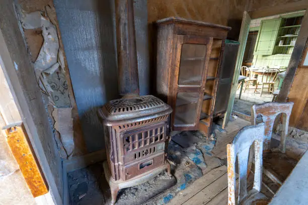 An abandoned home in Bodie, CA.  Once a bustling town of 10,000 residents in the late 1800s, it is now a ghost town and state park a few miles east of Hwy 395 south of Bridgeport, CA.