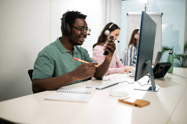 istock African American man working as an IT support 1448173778