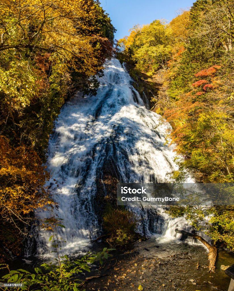 Falls View Fall Scenic Yudaki Falls At Fall Panoramic View Stock Photo - Download Image ...