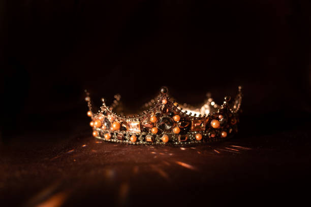 istock Vintage luxury rich crown with gemstones 1448182371