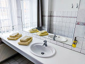 Sanitary facilities in a hotel