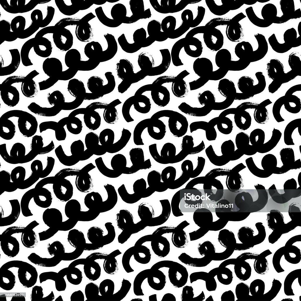 Repeating Abstract Background With Chaotic Random Waves Spiral Lines ...