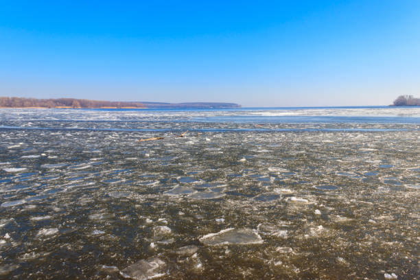 istock View of a lake with melting ice at spring 1448184101