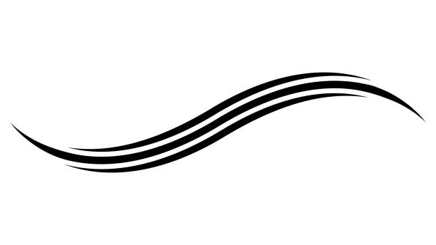 ilustrações de stock, clip art, desenhos animados e ícones de curve line strip swirl wave, shape design, curve line energy - in line