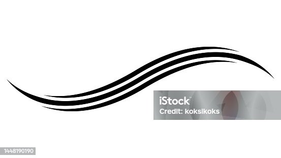istock Curve line strip swirl wave, shape design, curve line energy 1448190190