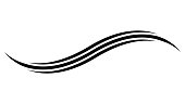 istock Curve line strip swirl wave, shape design, curve line energy 1448190190